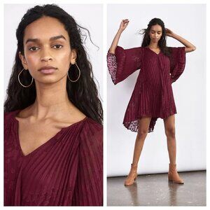 NWT Anthropologie Toulon Accordion Pleated Mini Dress S